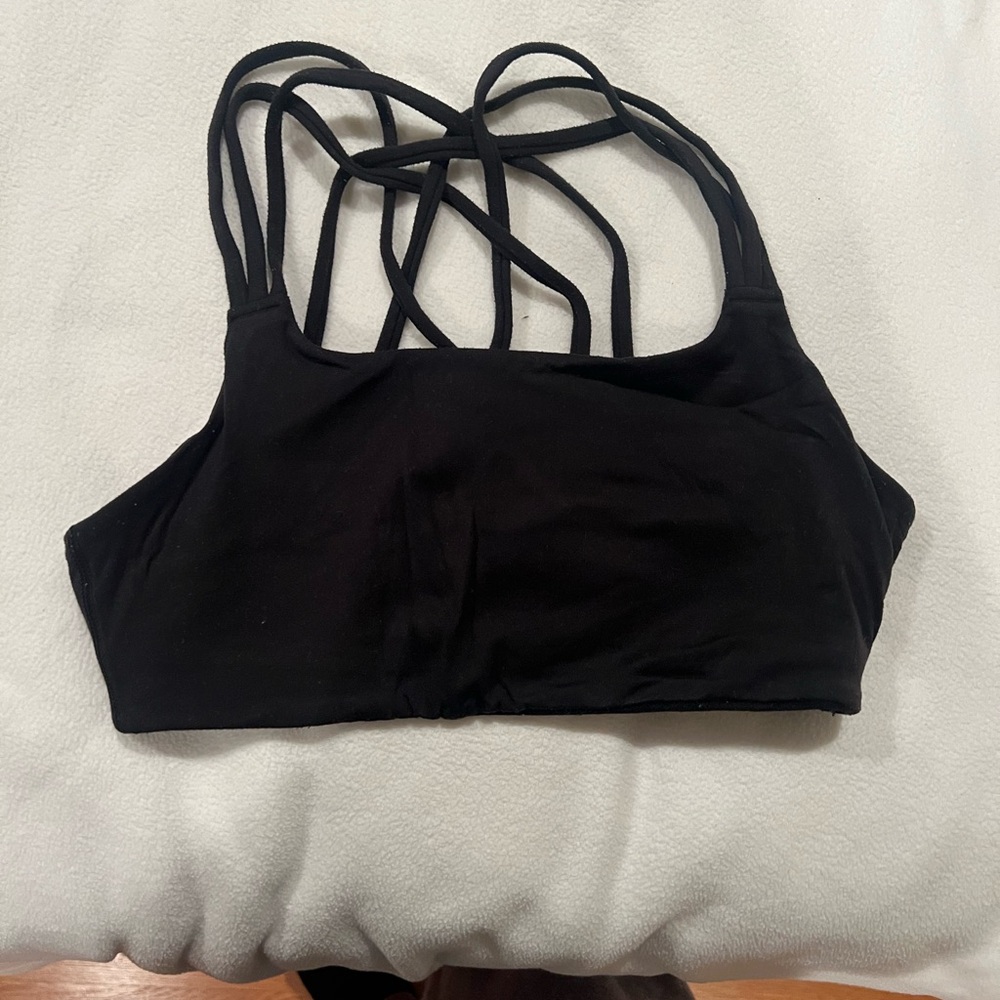 Athleta Black Strappy Sports Bra